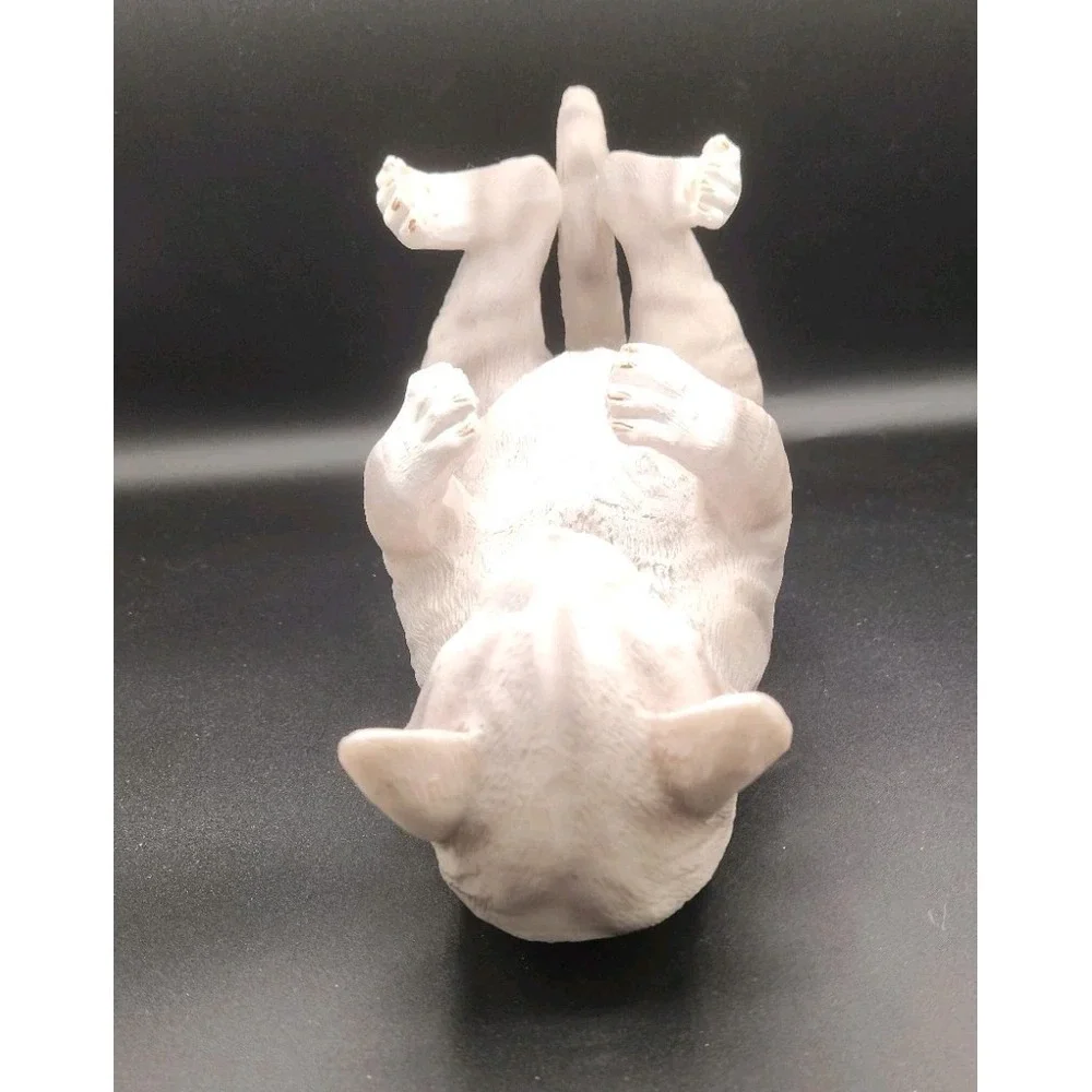 Gray Cat Tipsy Kitty Wine Bottle Holder Sculpture Unique Tabletop Wine Rack Used
